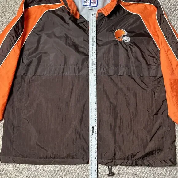 Vintage 90s Logo Athletic Game Day Jacket Windbreaker Cleveland Browns Men’s XL - Picture 5 of 8